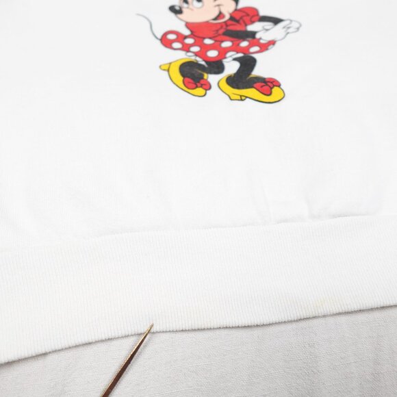 Vintage Minnie Mouse Disney Shirt Women's Medium Sweatshirt Made in USA 80s - Picture 12 of 13